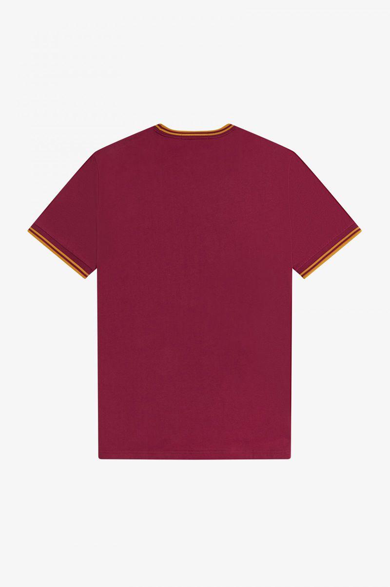 Red Fred Perry Twin Tipped Men's T Shirts | PH 1796NWYB